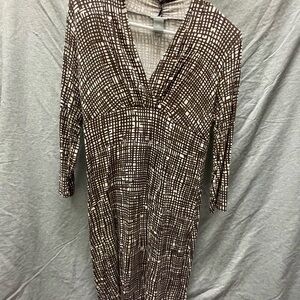 Elegant Brown Patterned Dress